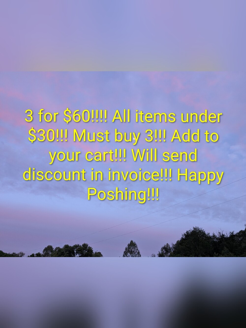 3 for $60!!! All Items Under $30!!! Must Buy 3!!! Add To Cart!!! 1 Price Ship!!!